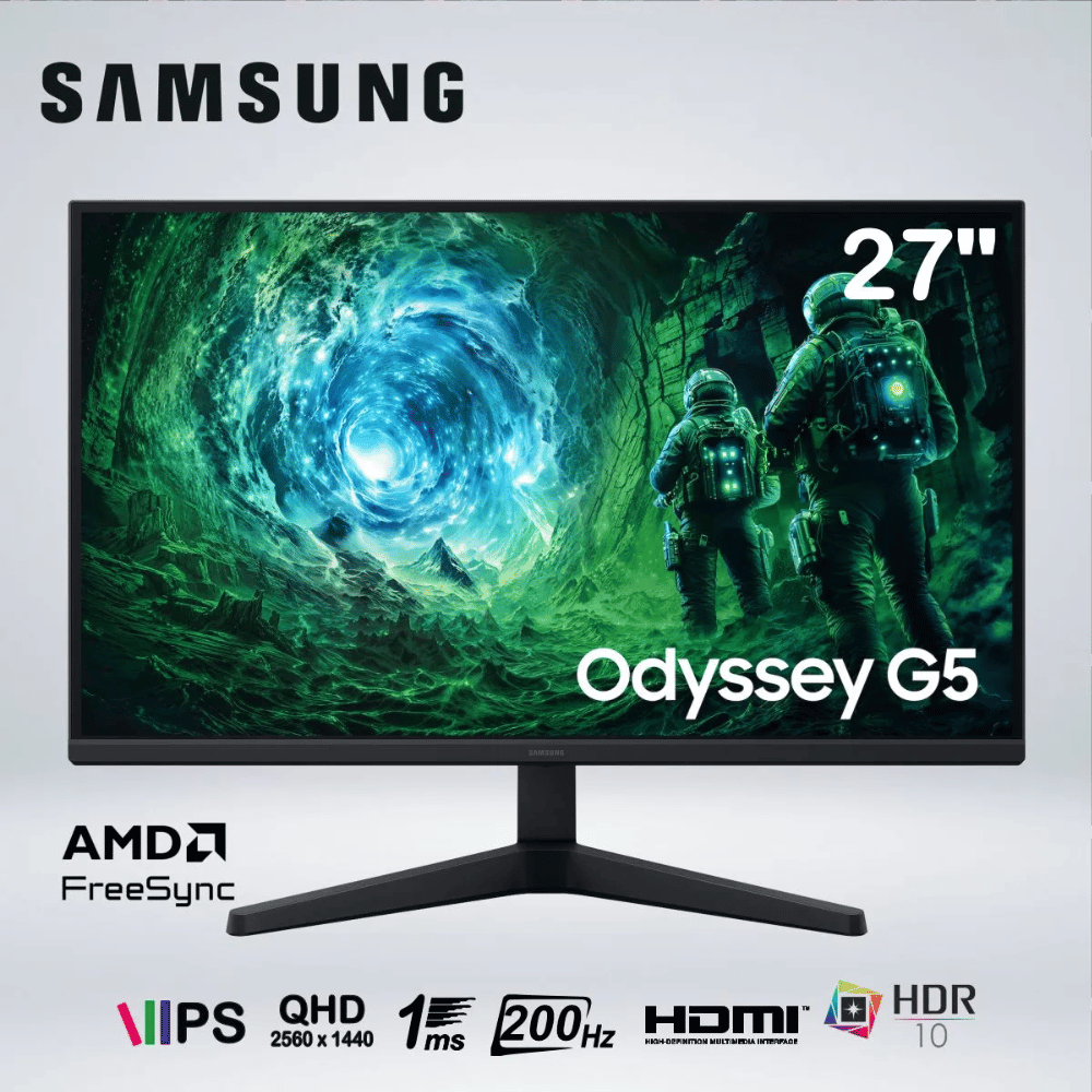 MONITOR GAMING SAMSUNG 27'' ODYSSEY G5 G53F 27FG530 QHD 200HZ 1MS IPS
