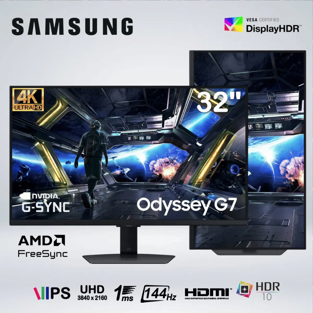 MONITOR GAMING SAMSUNG ODYSSEY G7 LS32DG700ELXPE 32'' 4K 1MS 144HZ IPS