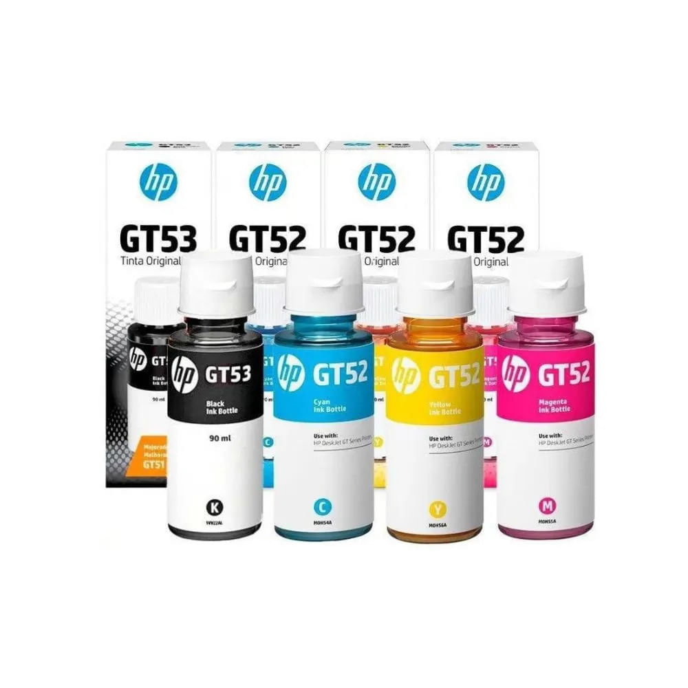 KIT Tinta HP GT52 y GT53 Pack 4 en 1