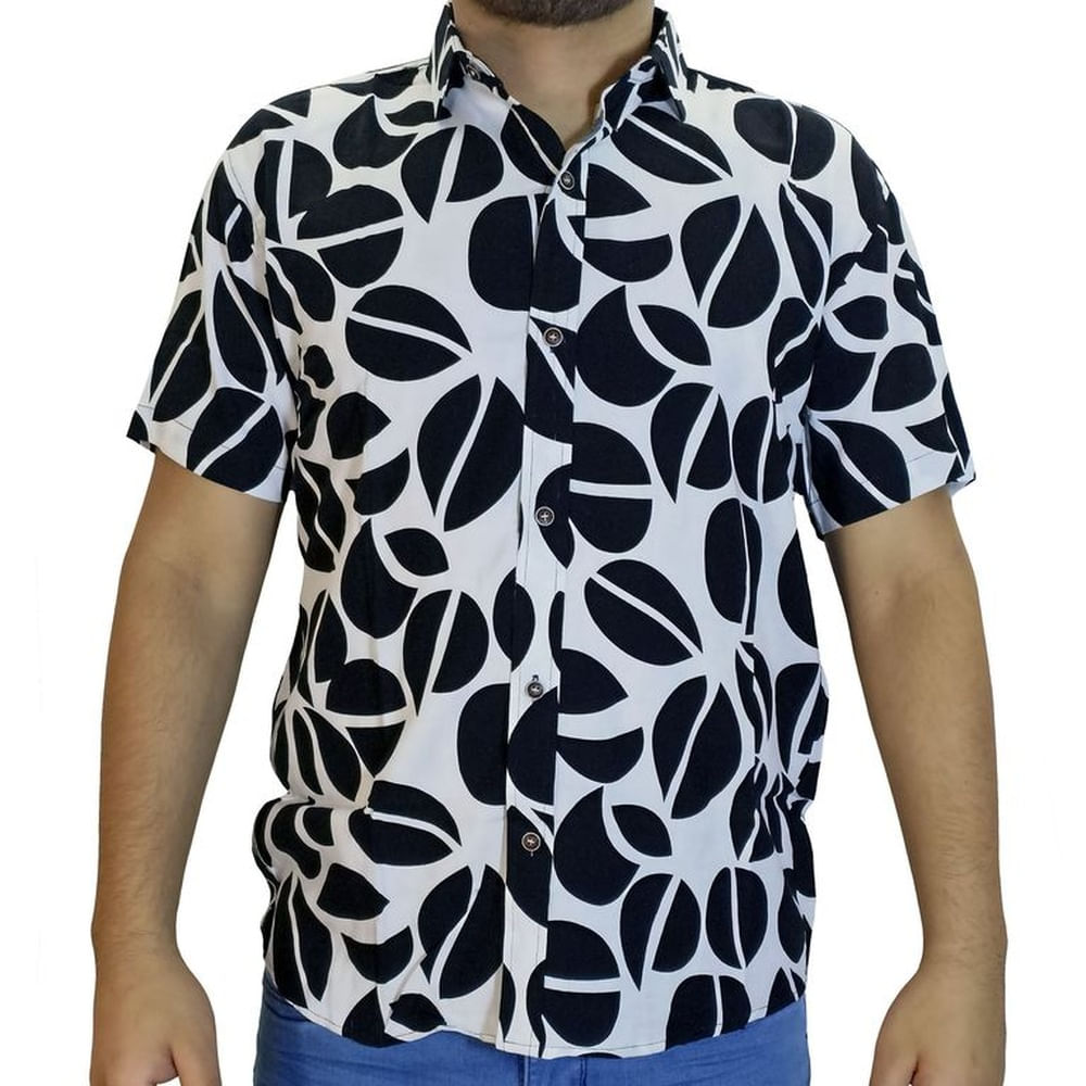 Camisa Kreemp Chalis Manga Corta Para Hombre - Negro - Oechsle