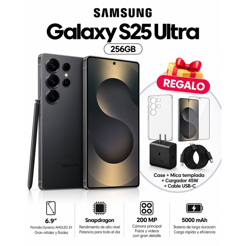 SAMSUNG S25 ULTRA  256GB  CON REGALOS COMPLETOS