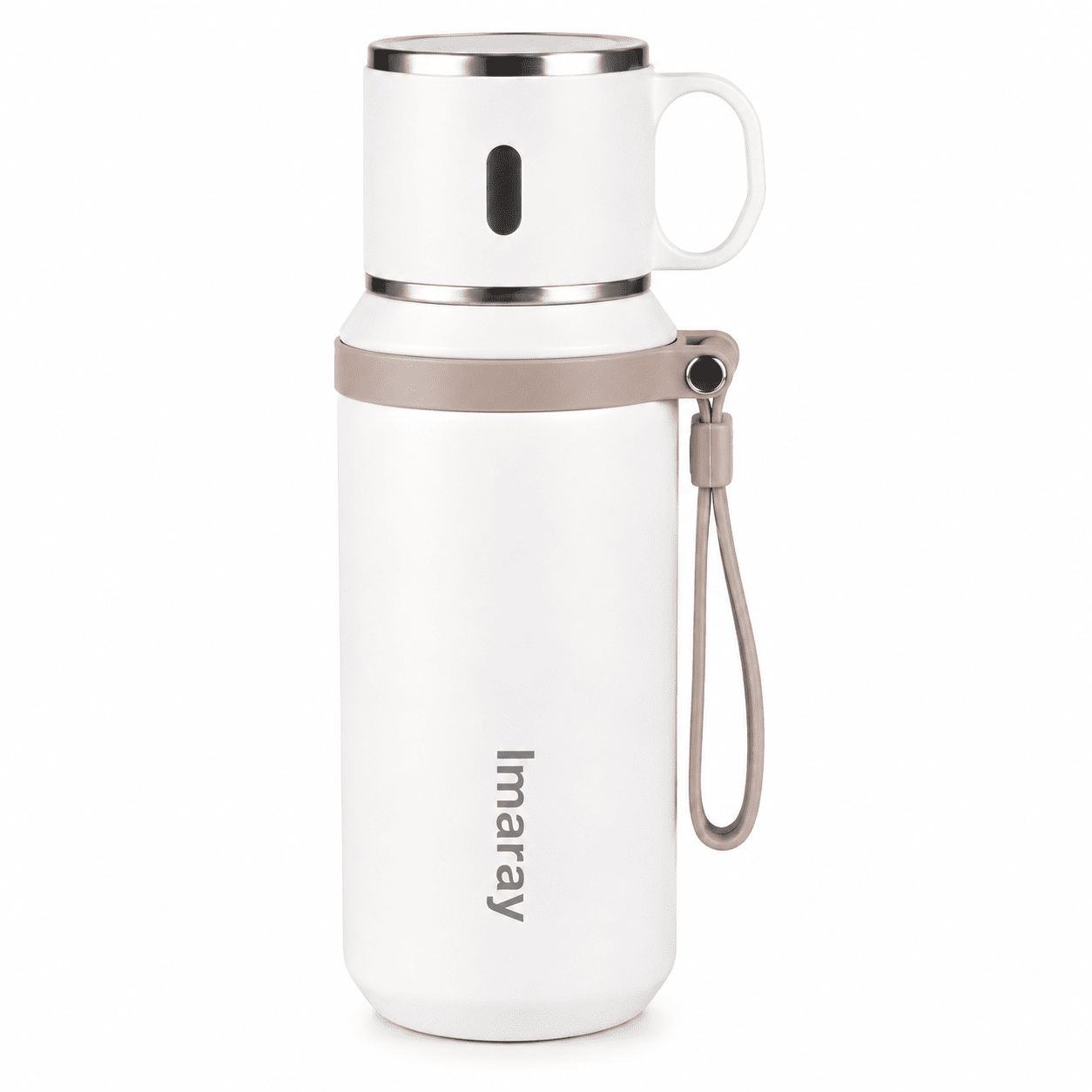 Termo de acero inoxidable 1100 ml-Blanco