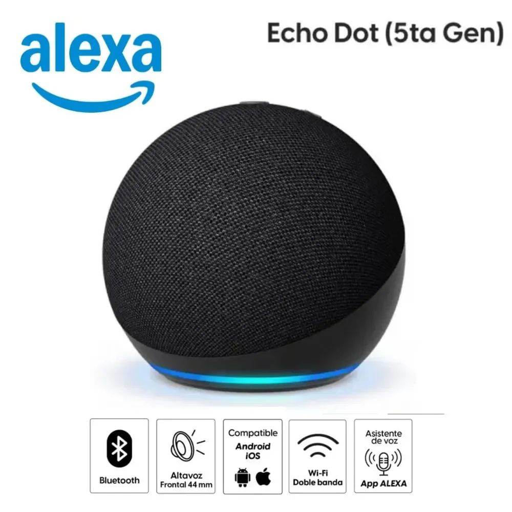 ALEXA ECHO DOT 5TA GENERACION SMART HUB COLOR NEGRO