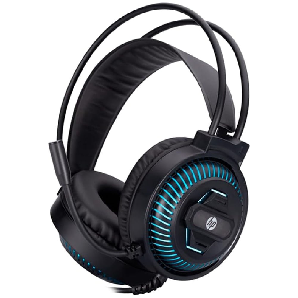 Audífonos Gamer HP DHE-8001 con Micrófono Flexible Luces LED Sonido Estéreo y Cable de 2 Metros