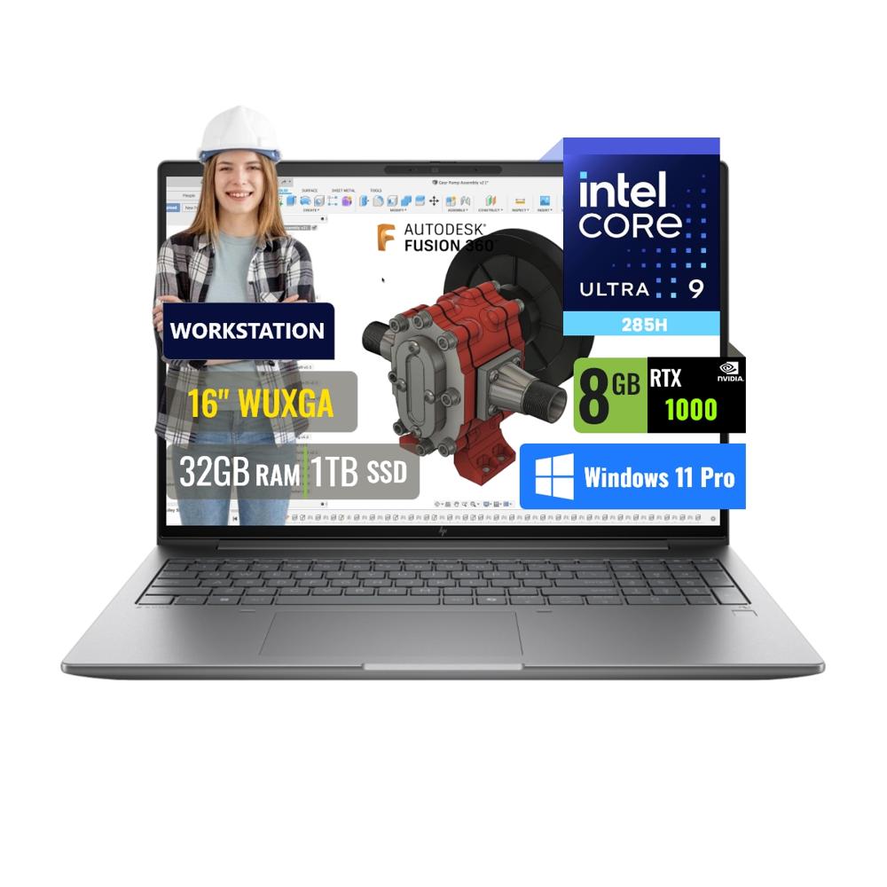 Laptop Workstation HP ZBook X G1i Intel Core Ultra 9 285H 32GB SSD 1TB RTX1000 8GB 16 WUXGA D5HK2LT