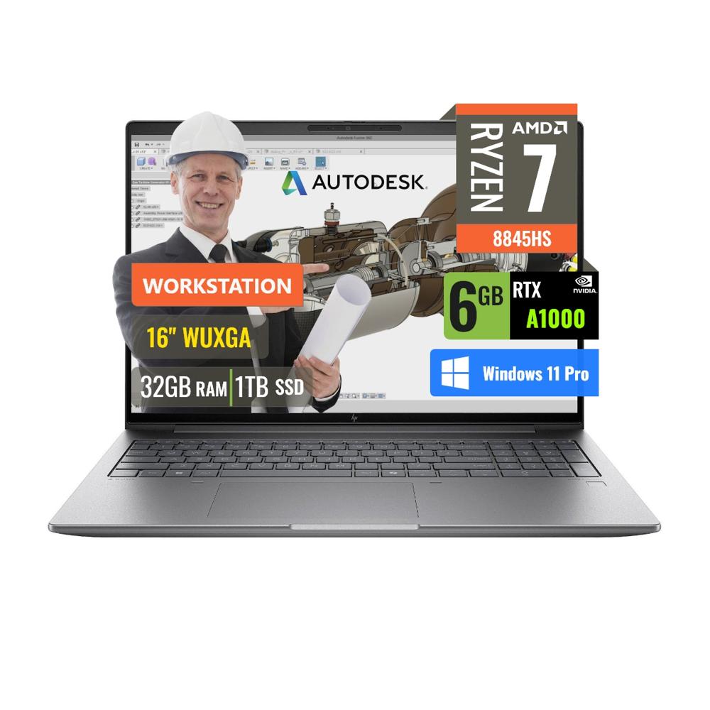 Laptop Workstation HP ZBook Power G11 AMD Ryzen 7 8845HS 32GB SSD 1TB RTX A1000 6GB 16 WUXGA A41TLLT