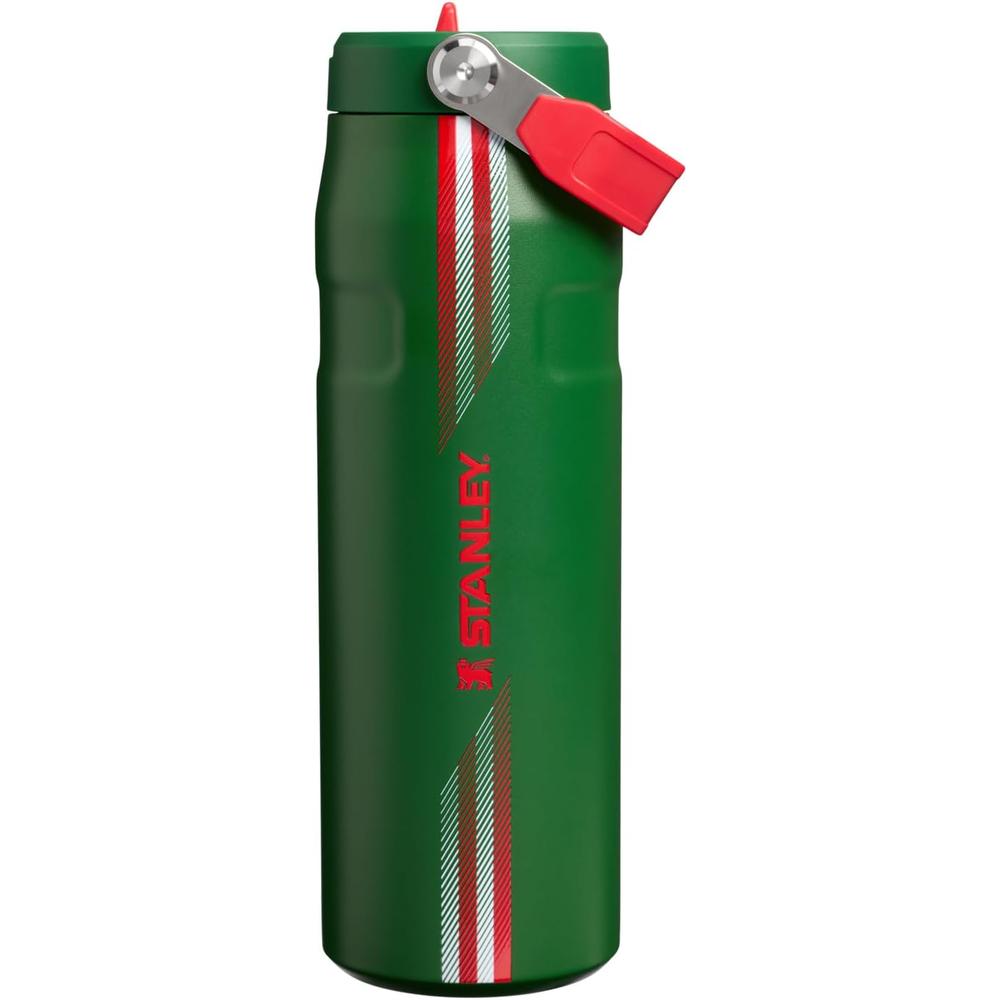STANLEY ICEFLOW FLIP STRAW 2.0 BOTTLE 24 OZ / 710 ML | TEAM DARK GREEN RED