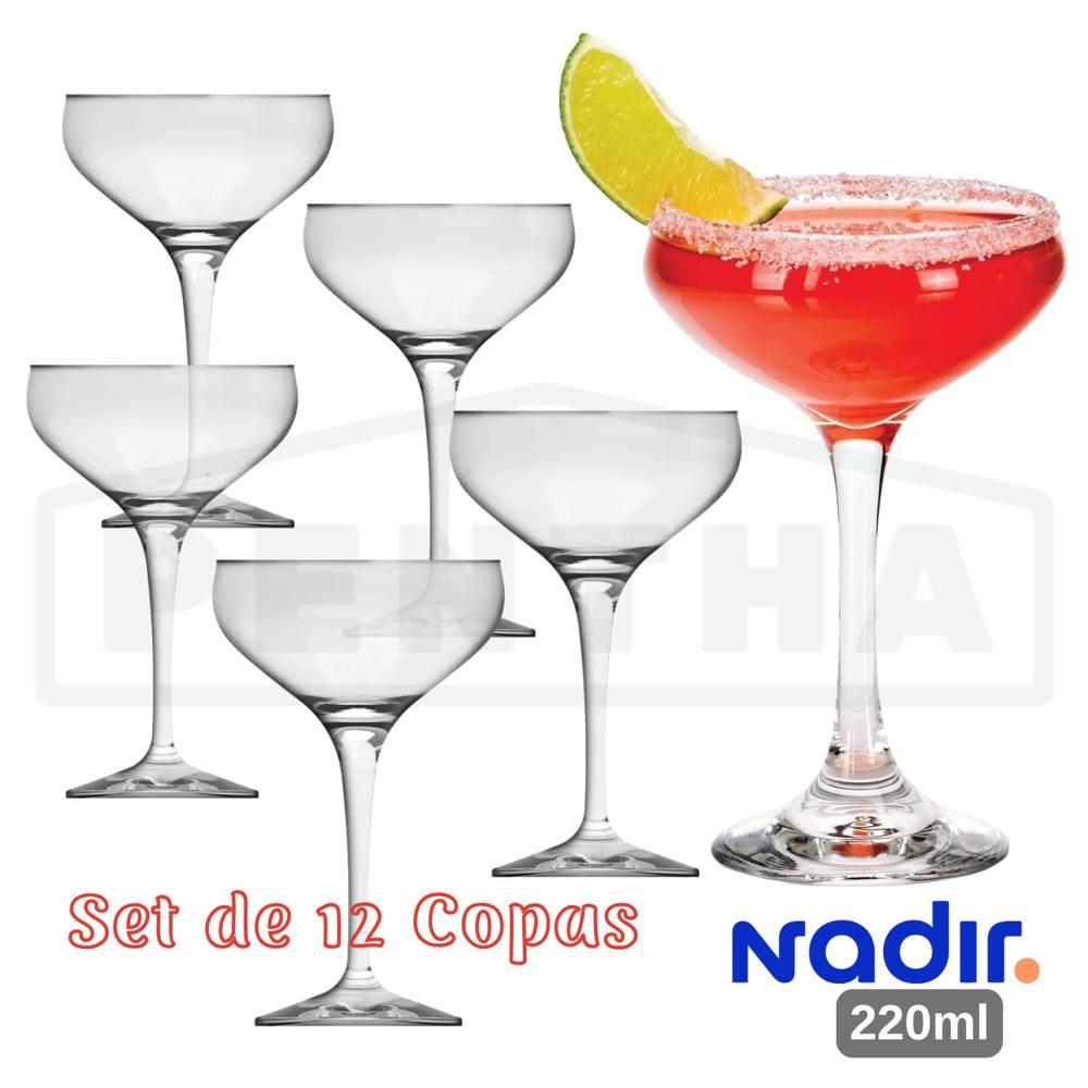Set copas martini manhattan 220ml set 12 copas mistic nadir