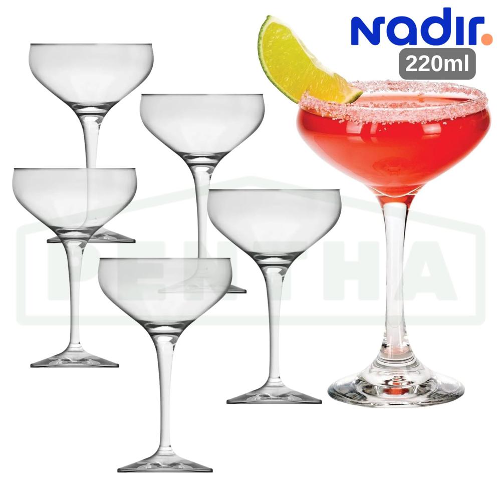 Set copas martini o manhattan 220ml set 6 copas mistic nadir