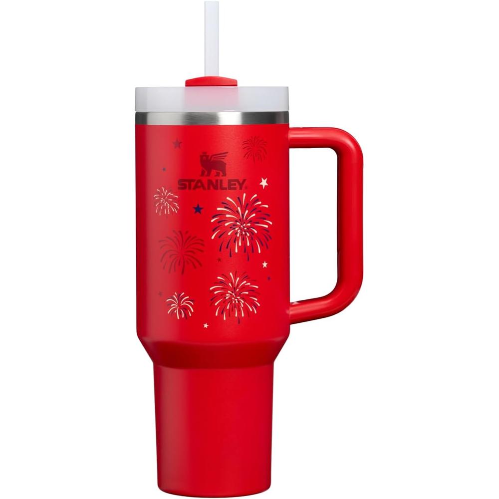 STANLEY QUENCHER H2.0 FLOWSTATE TUMBLER 40 OZ / 1183 ML | CHILI RED FIREWORKS