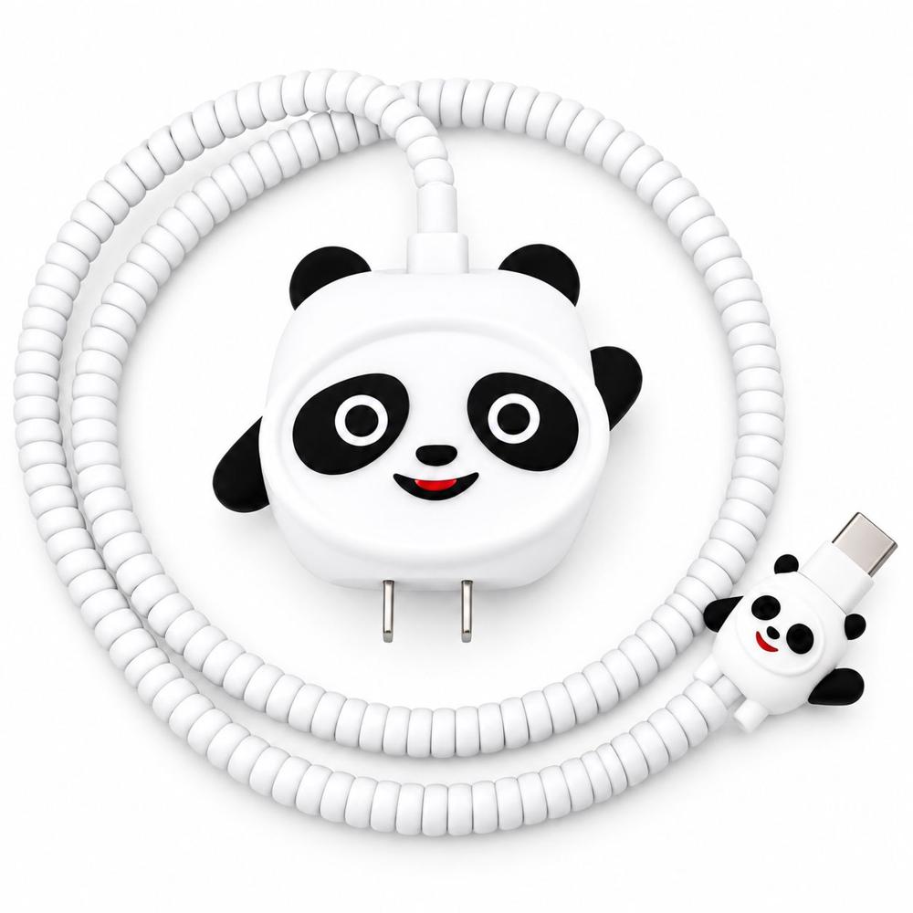 Cargador Rápido USB-C PD 20W con Cable Tipo C a Tipo C Diseño Pandita