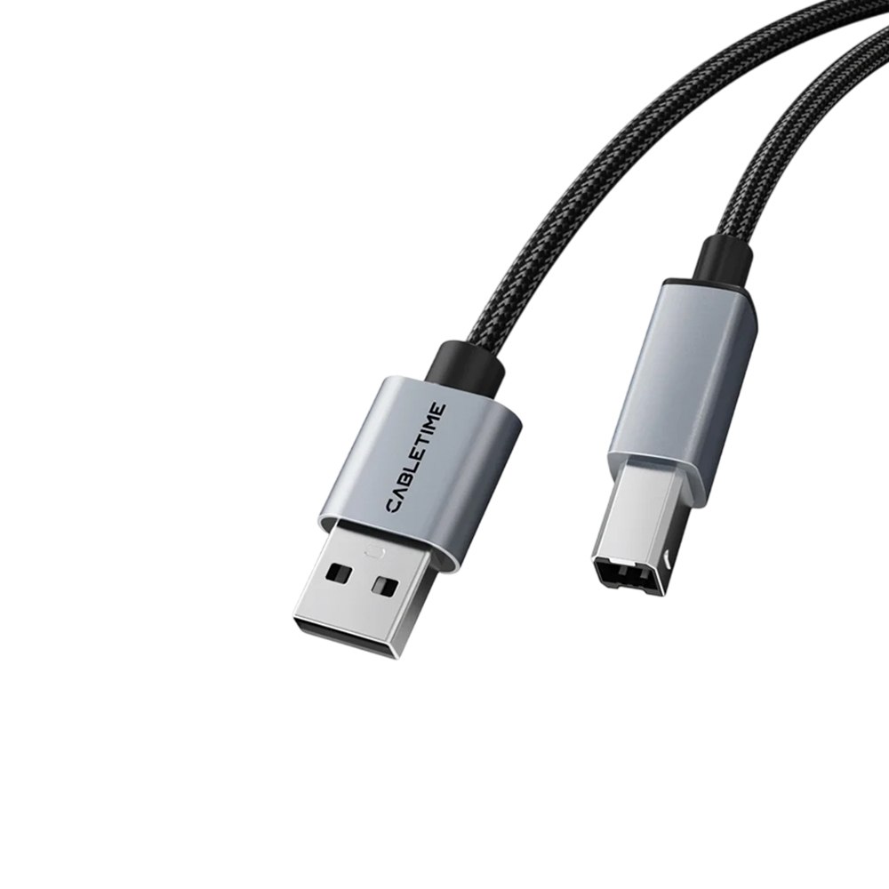Cable USB 2.0 Tipo A a Tipo B para Impresora y MIDI CABLETIME 2 Metros 480Mbps CA15L