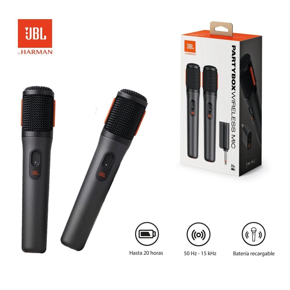 Microfono Jbl Partybox Pack Duo Inalambricos Digitales  Negro