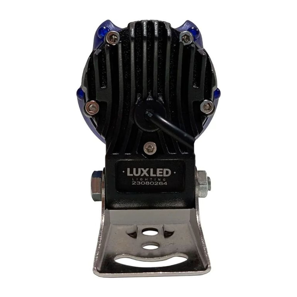 Exploradora Faro Led 5w Aureola Azul Luz Fijo y Flash X Par