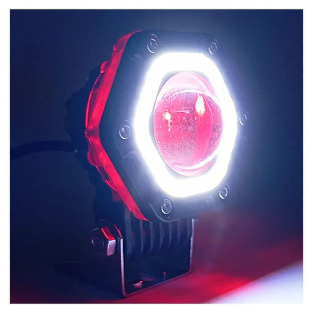 Exploradora Faro Led Aureola Blanco 5w Luz Fijoflash X Par