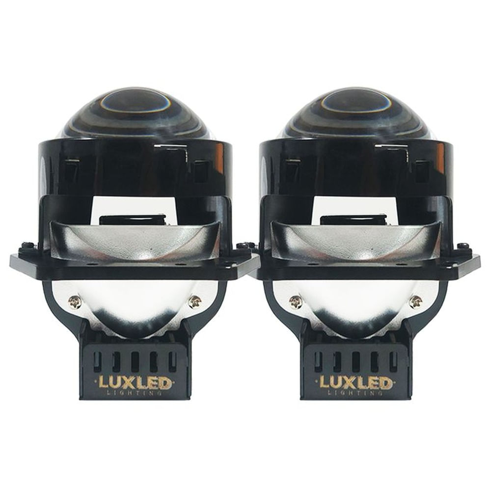 Par Faros Focos Proyectores Lupa Bi Led Alta Y Baja 100w