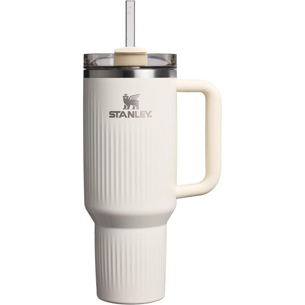STANLEY QUENCHER H2.0 FLOWSTATE TUMBLER CON ASA 40 OZ | FLUTED CREAM GLOSS