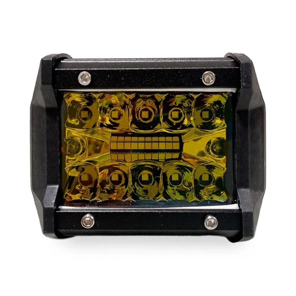 Barra Led Neblinero 18w Luz Ámbar 20 Led 12/24v Auto Moto