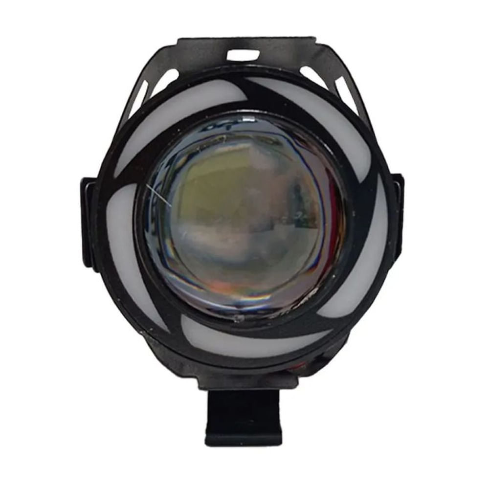 Exploradora Faro Led Luz Blanca Aureola Rgb 3.5 PuLG Moto