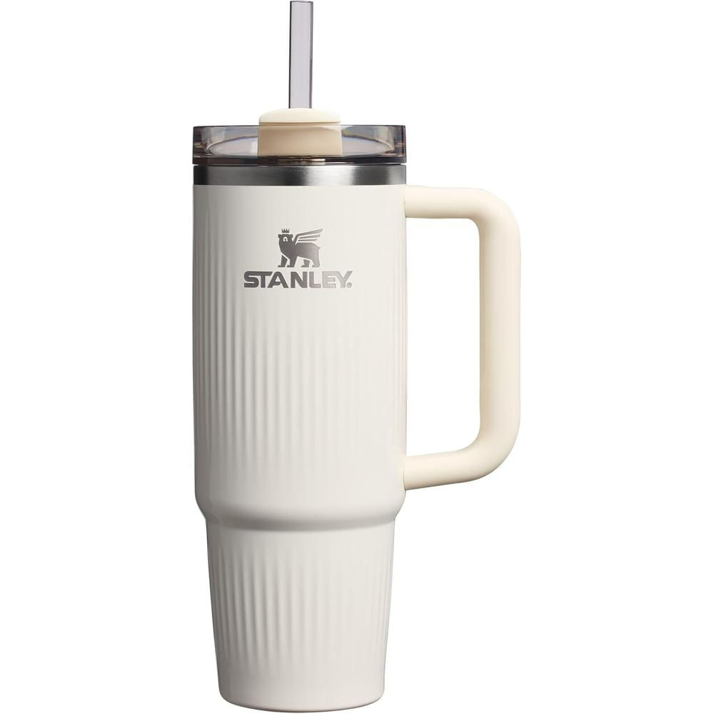 STANLEY QUENCHER H2.0 FLOWSTATE TUMBLER CON SORBETE 30 OZ | FLUTED CREAM GLOSS