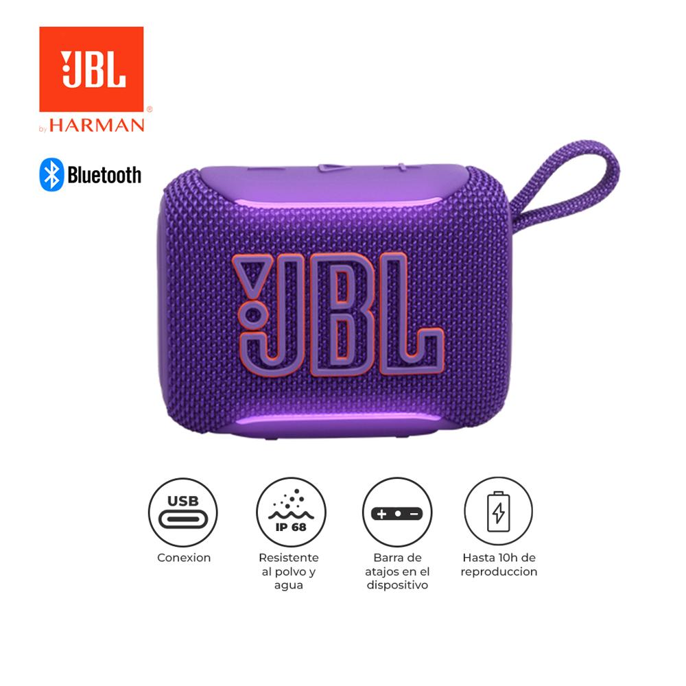 Parlante Bluetooth JBL Go 5 IP68 10Hrs Auracast Portátil Púrpura