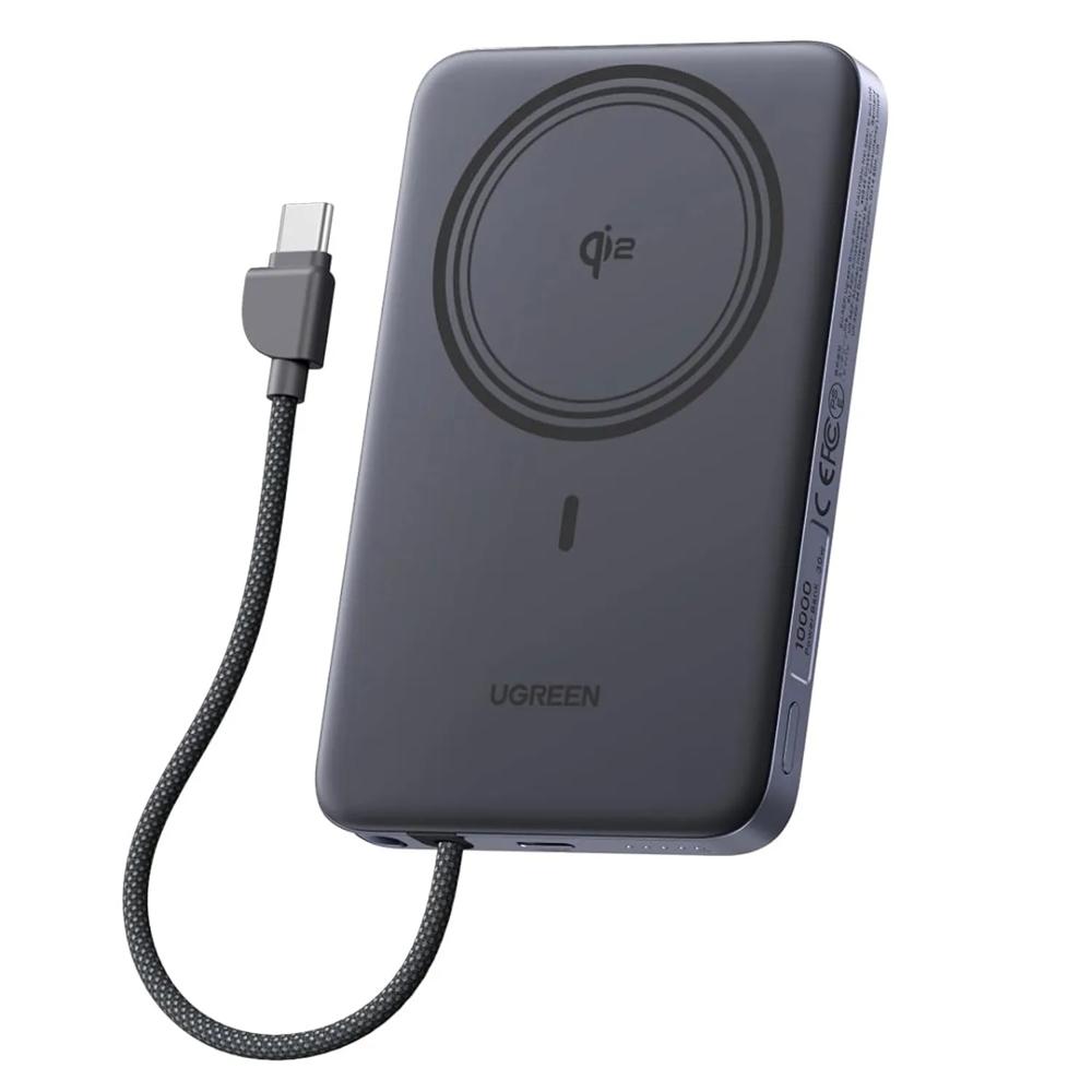 UGREEN Power Bank Magnético 10000mAh Qi2 15W USB-C 30W Gris PB570 - 75982B