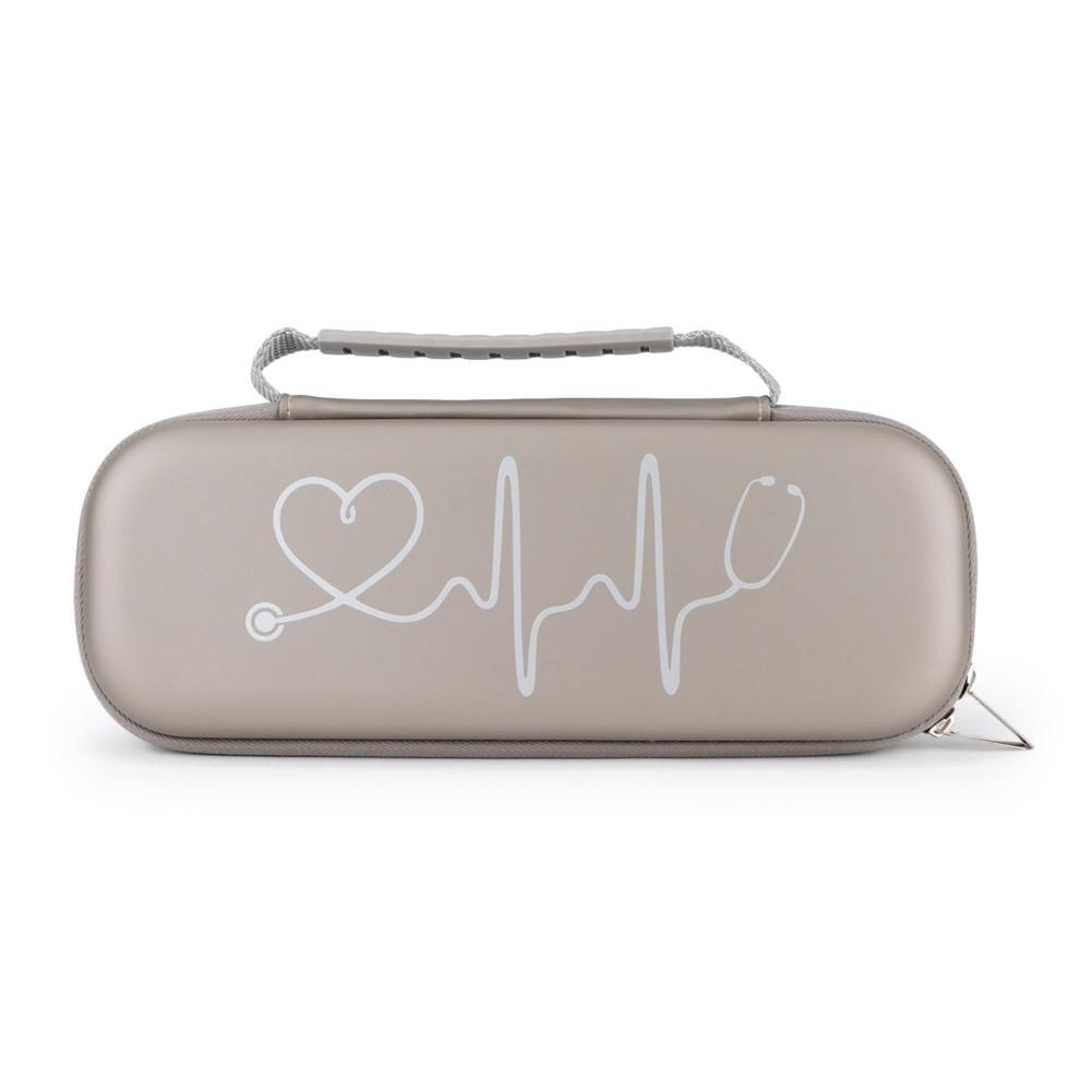 Estuche para Estetoscopio y Accesorios Clásico Grey Silver Plata