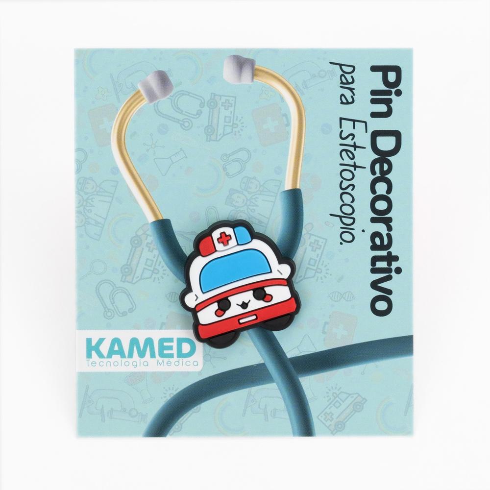 Pin Decorativo para Estetoscopio Modelo Ambulancia