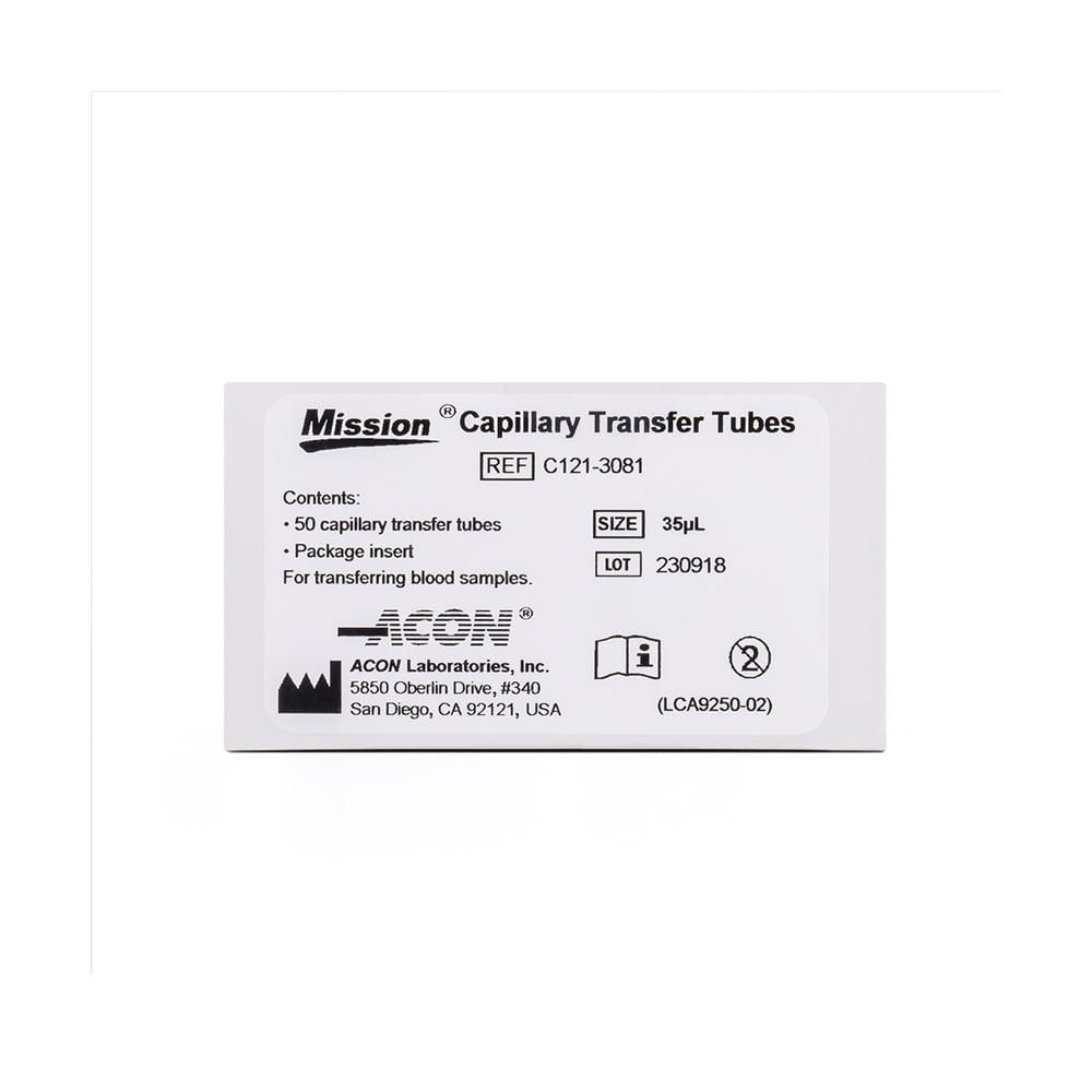 Capilares de Transferencia de 35 Ul Caja 50 Und