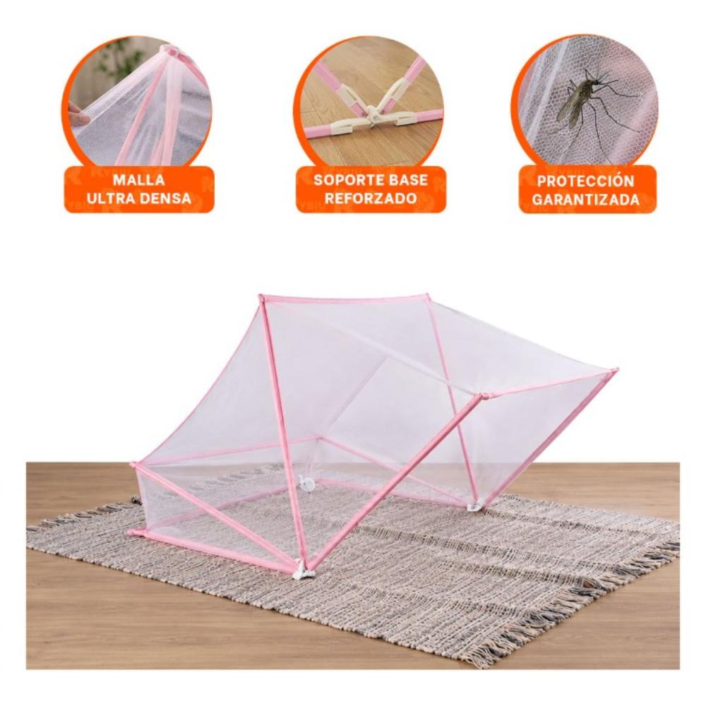 Mosquitero Plegable para Cama de 2 Plazas Fácil Armado y Portátil   R