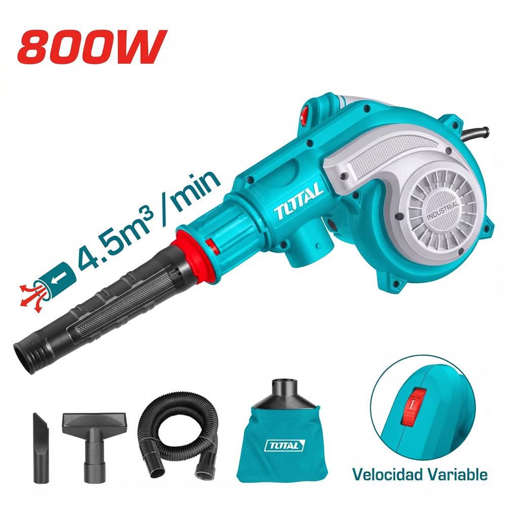 SOPLADORA ASPIRADORA TOTAL 800W CON ACCESORIOS TB8036