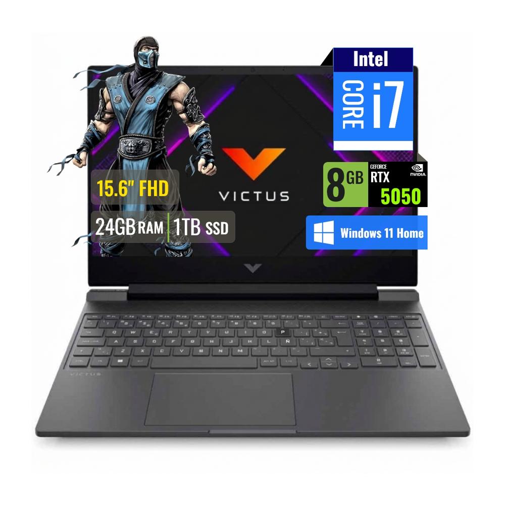 Laptop Gaming HP VICTUS 15-fa2029la Intel Core i7 13620H 24GB 1TB RTX5050 8GB LED 15.6 FHD C2CA5LA