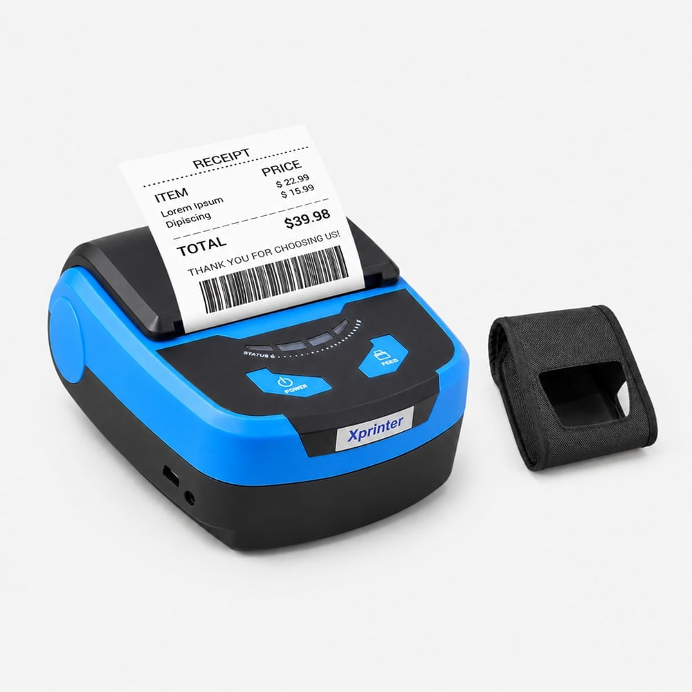 Impresora portátil térmica con bateria de tickets 80mm USB Bluetooth P810 Xprinter con sujetador