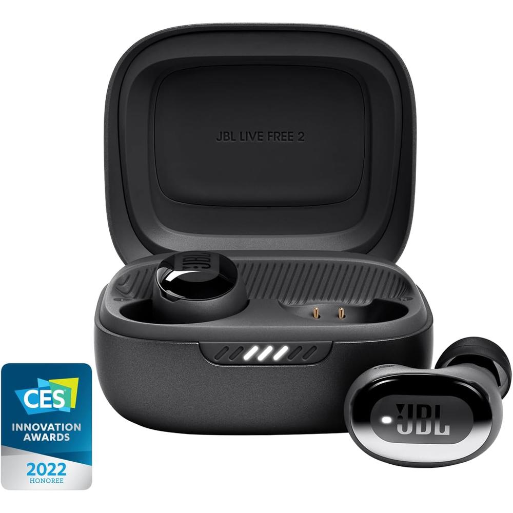 AUDÍFONOS INALÁMBRICOS LIVE FREE 2 CANCELACIÓN DE RUIDO ADAPTATIVA 35 H JBL | NEGRO