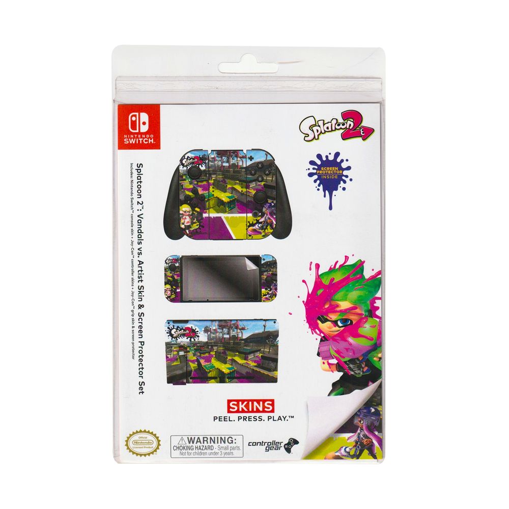 Skin y Protector Set Nintendo Switch Splatoon 2 Vandals vs Artist