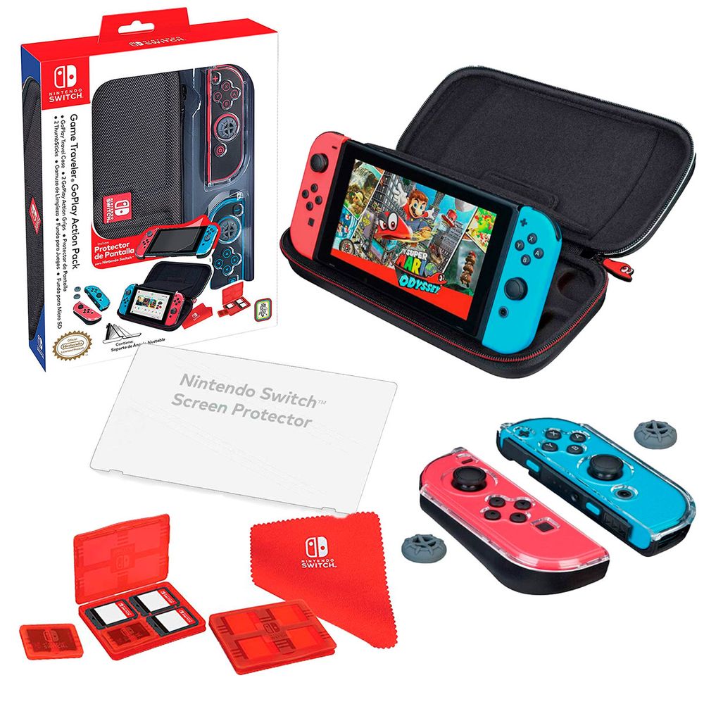 Estuche Nintendo Switch Game Traveler Go Play Action Pack Oechsle