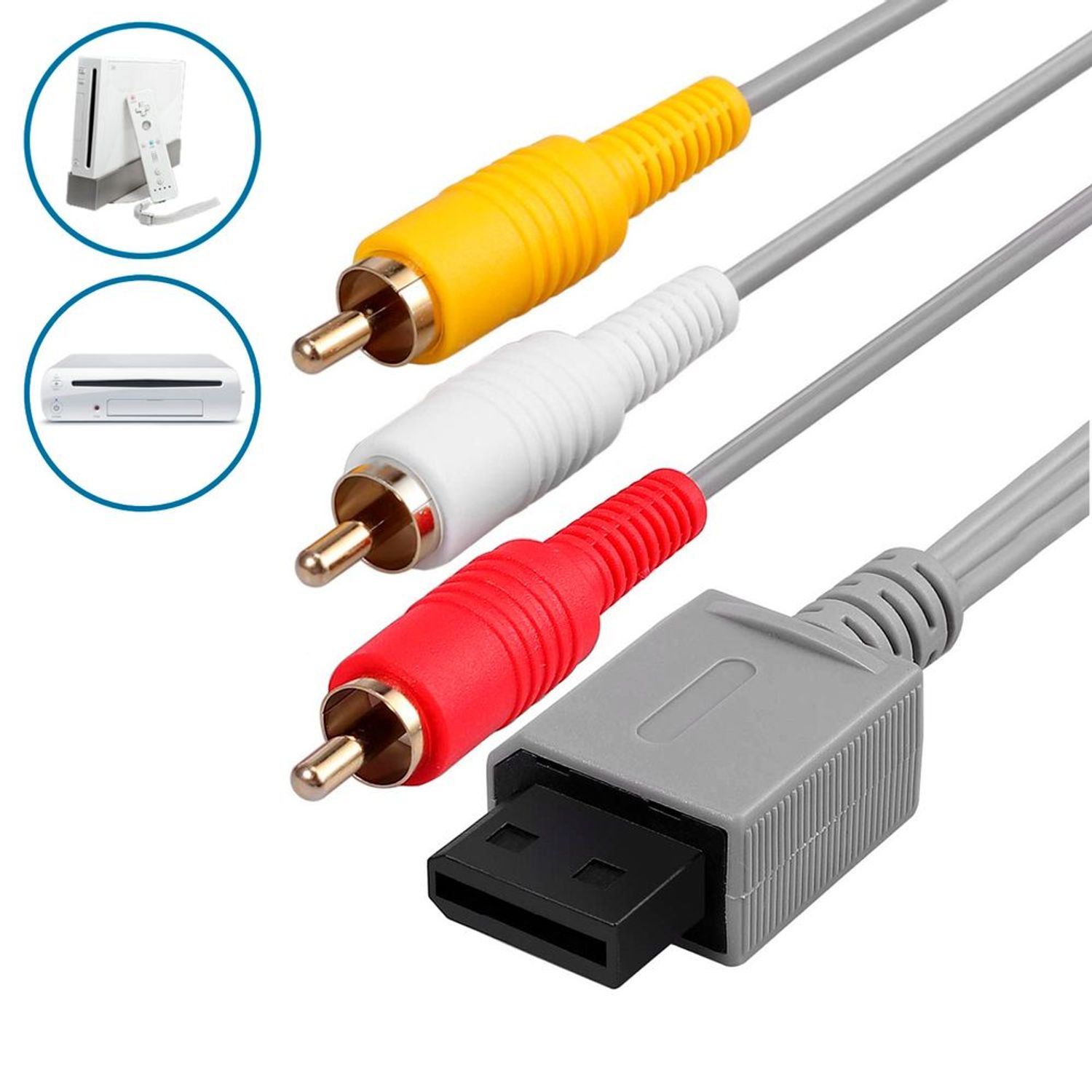 Cable AV Audio Video para Nintendo Wii y Wii U Oechsle
