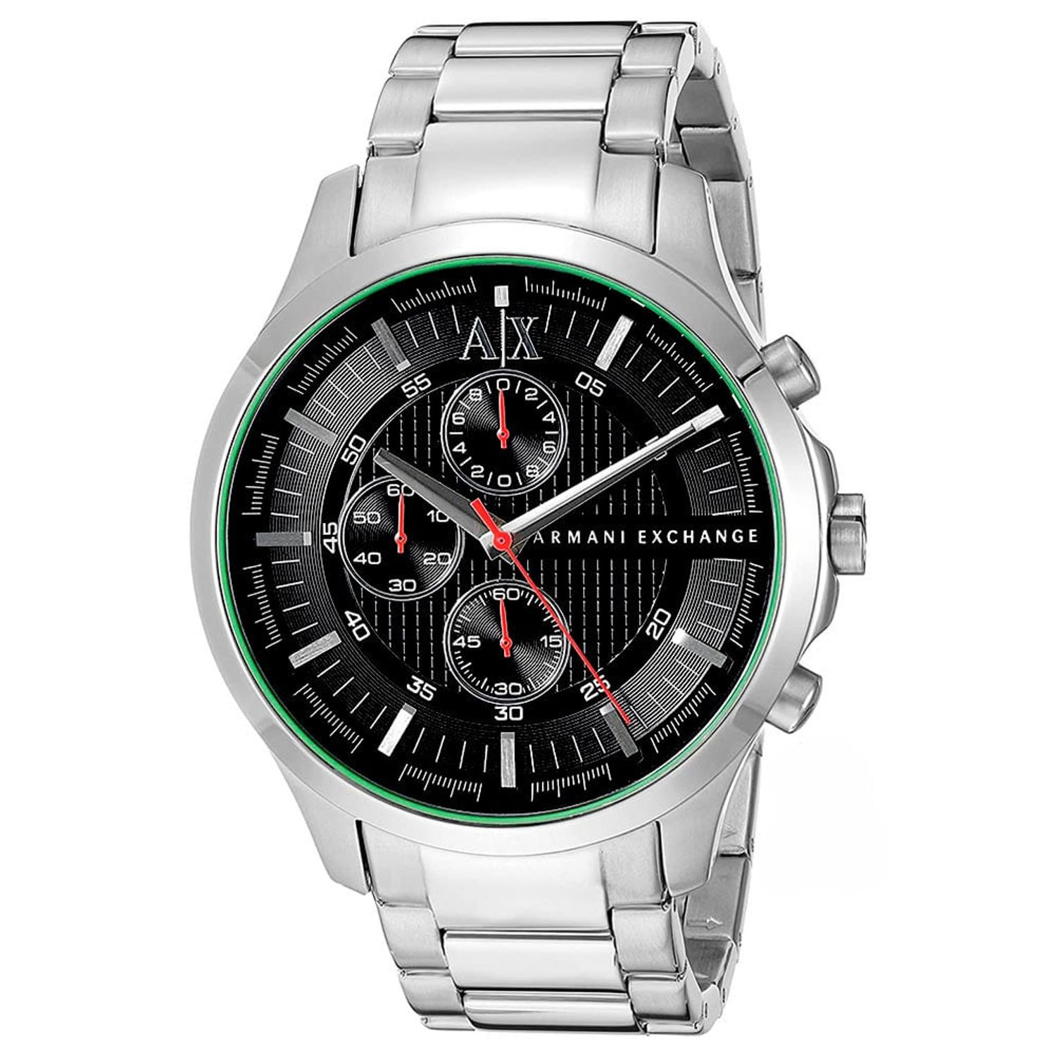 Reloj Armani Exchange Hampton AX2163 Cronometro Acero Inoxidable Plateado  Negro | Oechsle - Oechsle