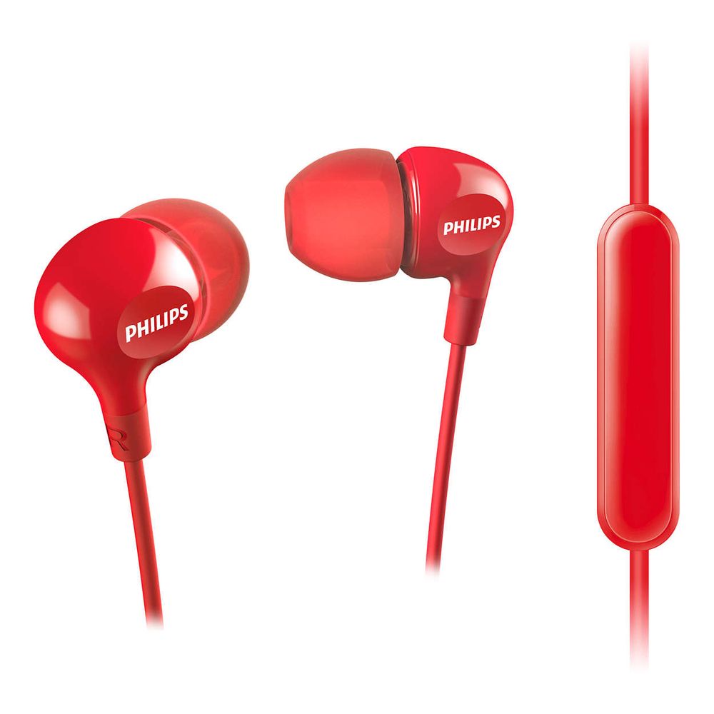 Audifono Philips In Ear SHE3555RD con Microfono Rojo