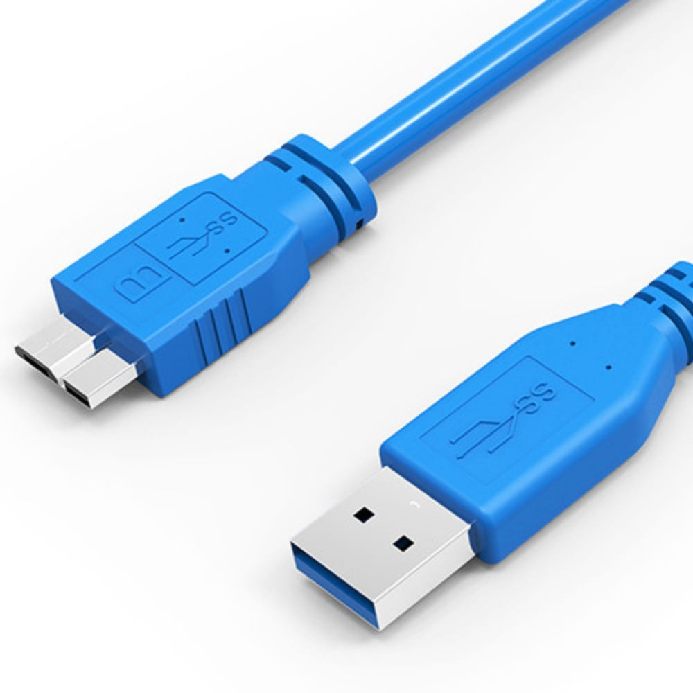 Cable USB 3.0 a Disco Duro Externo B 1.5m USB 3.0 a Micro B Azul