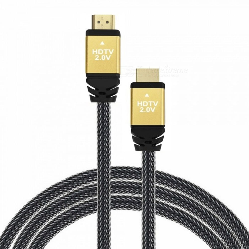 Cable HDMI 2 Metros Ultra HD 3D 4K V2.0 2160P a Enmallado Gris