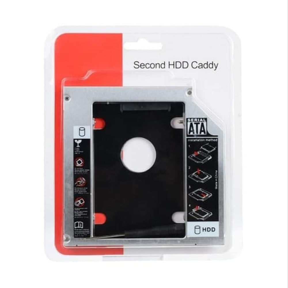 Caddy Adaptador de notebook de 9.5mm para disco duro SSD HDD