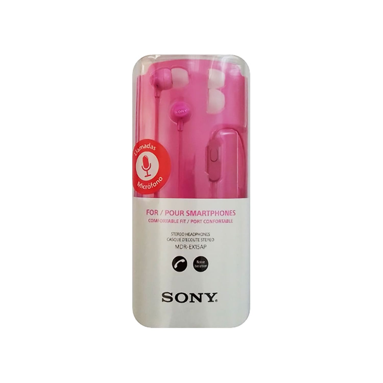 Auriculares de botón Sony MDR-EX15AP, color Negro