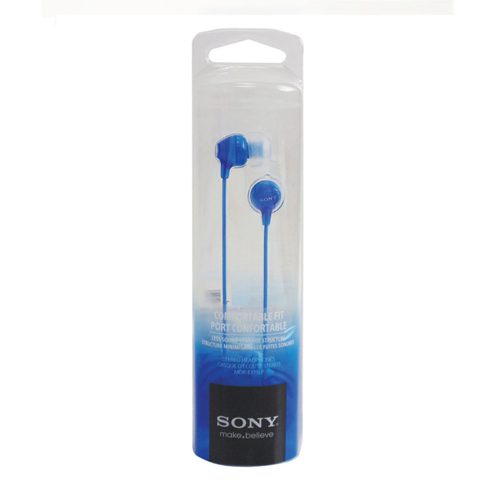 Audifonos Sony MDR EX15LP Intrauditivos con Microfono Azul