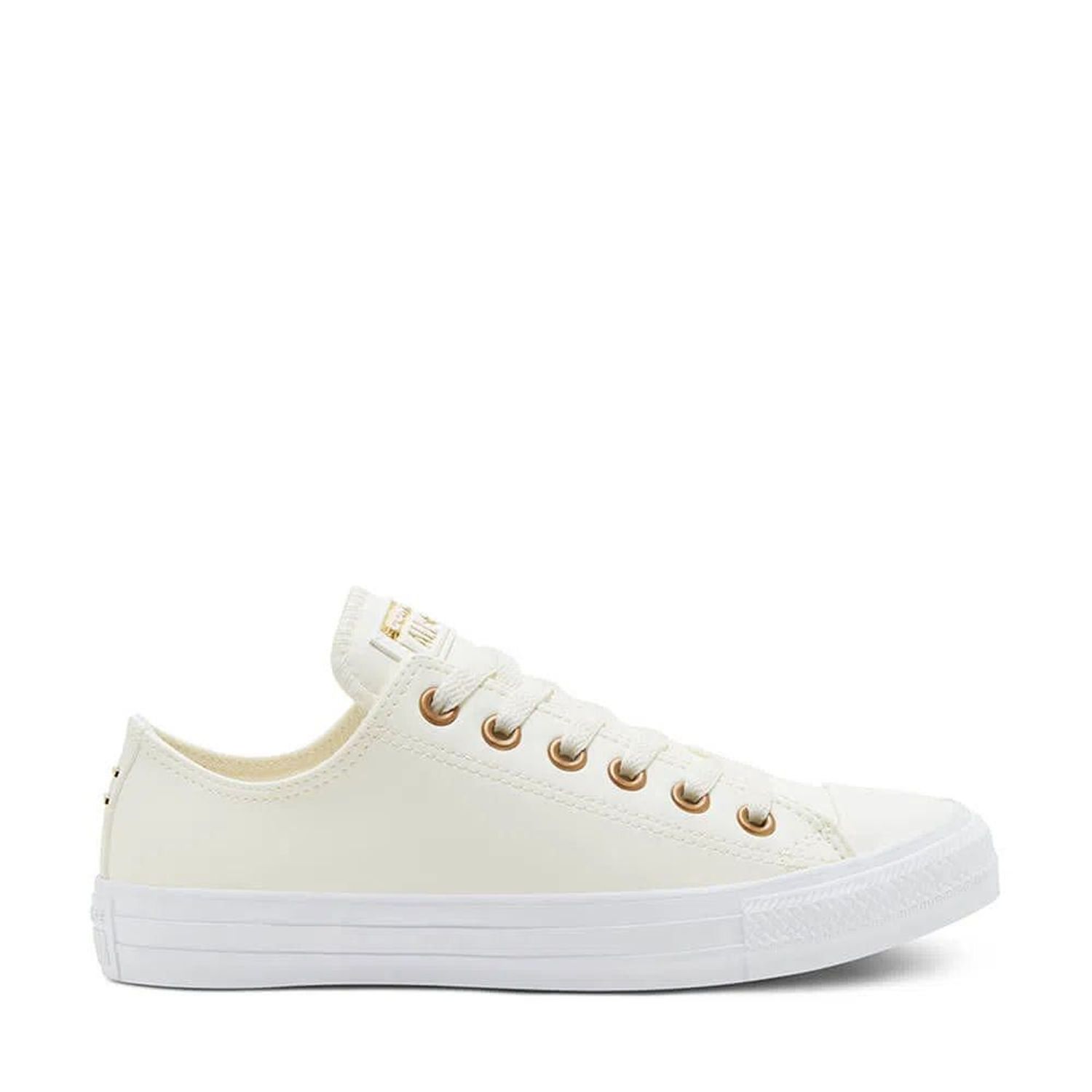 cream leather converse