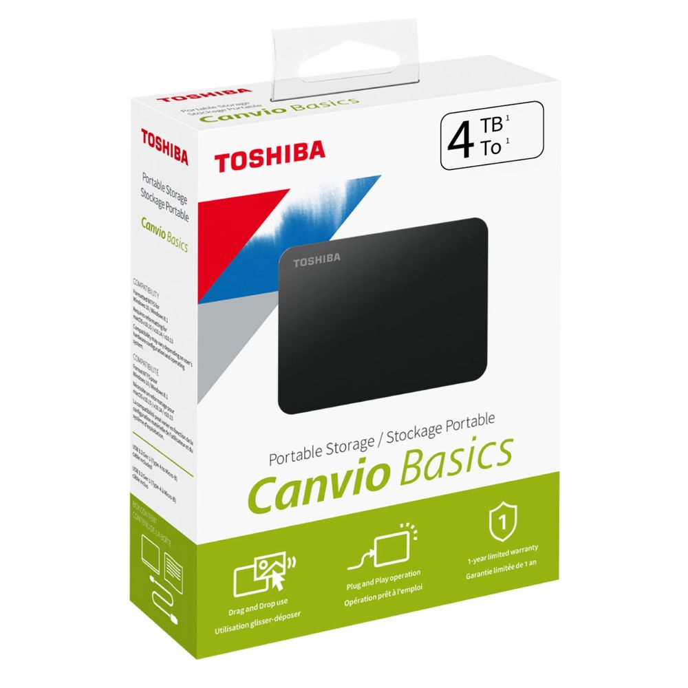 Disco Duro Externo Toshiba 4TB Canvio Basics USB 3.0