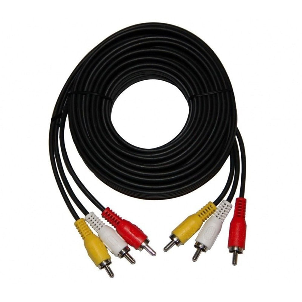 Cable RCA a RCA 3 x 3 10 Metros Macho