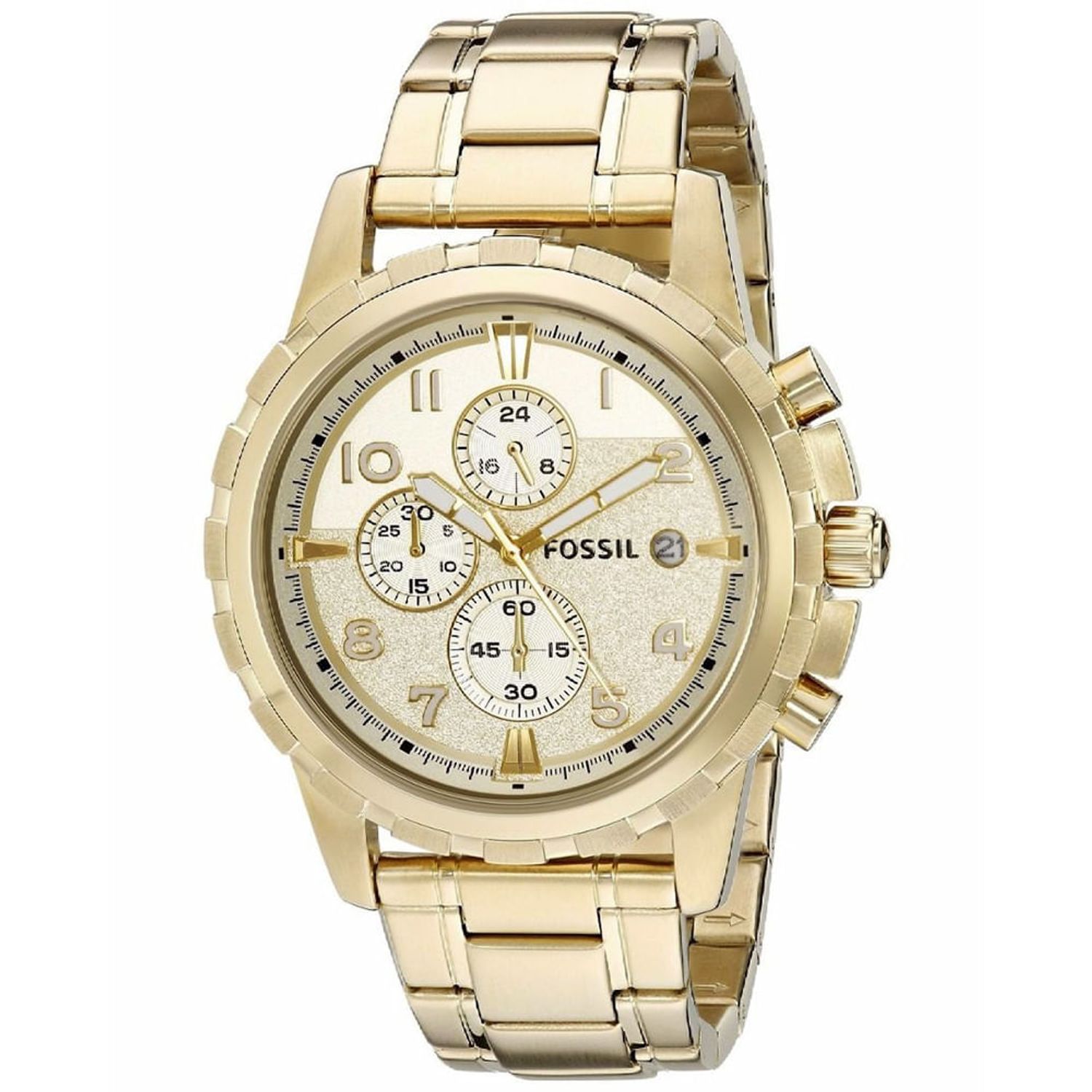 Reloj Fossil Dean FS4867 Cronometro Acero Inoxidable Fecha Dorado | Oechsle - Oechsle reloj fossil fs4867 dorado