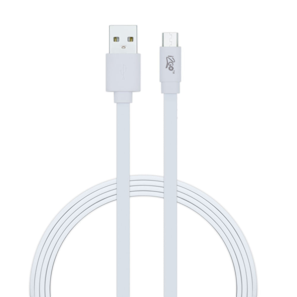 Cable Micro USB Android de 1.2 Mt Blanco i2Go