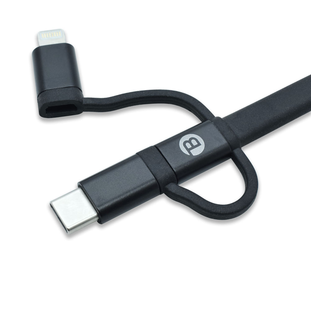 Cable 3 en 1 Boomtech Negro